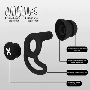 ที่อุดหูแบบพับได้กันเสียงรบกวนรูปทรงครีบฉลาม วัสดุซิลิโคนฟองน้ำ สำหรับนักเรียน ช่วยลดเสียงรบกวนขณะนอนหลับ - Product Image 2