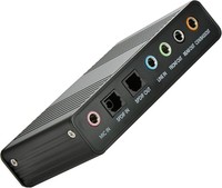 Nuevo Yangtse CJY490 USB 7.1 5.1 Externo con Óptico S/PDIF |   Interfaz de Audio para Juegos de PC y Laptop con Sonido Envolvente de 6 Canales