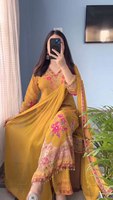 Ensemble Kurti Chinnon le plus vendu pour femmes, idéal pour le bureau et les festivals, ensemble Kurti et pantalon décontracté à prix abordable