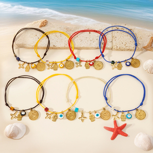 Pulseira de Moda Feminina Ximang com Cruz de Moeda de Ouro Feita à Mão, Ajustável, 2026, Joia Protetora - Product Image 5