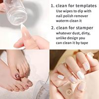 Kit d'outils pour French Manucure : Tampon de Stamping en Silicone Transparent et Grattoir en Gel pour Manucure DIY à Domicile (2 Pièces)