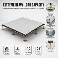 Système de plancher surélevé en acier zingué, base en sulfate de calcium, PVC antistatique 600x600x32mm, OEM ODM, vente en gros SENMAI