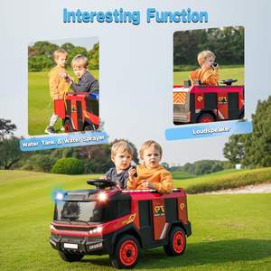 Vente en gros d'usine <span class=keywords><strong>Camion</strong></span> <span class=keywords><strong>de</strong></span> pompiers électrique à batterie 12V pour enfants <span class=keywords><strong>Camion</strong></span> <span class=keywords><strong>jouet</strong></span> <span class=keywords><strong>de</strong></span> combat Voiture télécommandée avec pistolet à eau pour enfants - Product Image 2