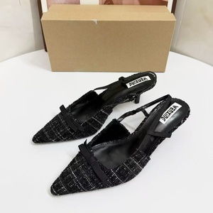 Collezione ZA Scarpe da Donna Nuovo Stile Estivo di Qualità con Tacco Medio Eleganti Scarpe da Cerimonia Sandali Slingback Tacchi Neri Formali - Product Image 3