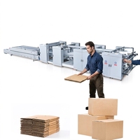 JK-1416 Machine à coller et à coudre intégrée à commande servo complète pour boîtes en carton ondulé lourdes à 3-5 couches