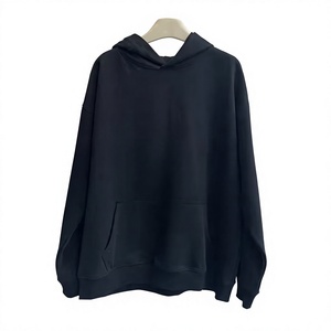 เสื้อฮู้ดโอเวอร์ไซส์ผู้ชาย สีพื้น ผ้าฝ้ายเฟรนช์เทอร์รี่ แขนยาว มีกระเป๋า สวมใส่สบายๆ สำหรับฤดูใบไม้ร่วง ปี 2027 - Product Image 3