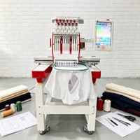 Machine à broder et à coudre avec système à double fonction pour la confection de vêtements