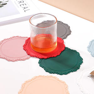 Sottobicchieri in Silicone morbido antiscivolo in Silicone colorato con pizzo impermeabile 125MM per uso alimentare tappetino per tazze con sigillo in cera tappetino in Silicone tappetino - Product Image 4