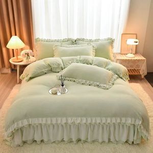 Magnifique ensemble <span class=keywords><strong>de</strong></span> literie <span class=keywords><strong>de</strong></span> style princesse doux et <span class=keywords><strong>de</strong></span> qualité hivernale, écologique, 300 fils/cm², taille Queen/King, avec <span class=keywords><strong>housse</strong></span> <span class=keywords><strong>de</strong></span> <span class=keywords><strong>couette</strong></span> - Product Image 6