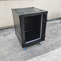 Kkmark 19 ''8u 10u 12u 14u 16u Rack de stockage roulant Amplificateur Amplificateur Road Shock Mount Road Ready Flight Cases avec portes à charnière latérale