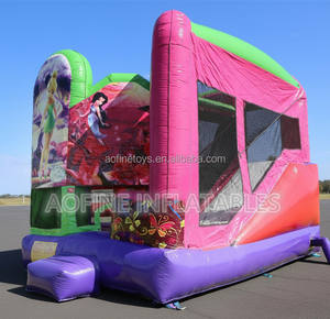 Castillo Inflable 5 en 1 de Tinker Bell, Casa de Brinco Inflable con Tobogán para Fiestas Infantiles al Aire Libre - Product Image 3