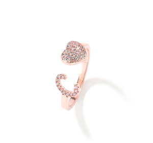 Personalized 26 letter English <strong>ring</strong> <strong>with</strong> adjustable opening light luxury Cubic Zircon <strong>initial</strong> letter Fashion <strong>Ring</strong> - Product Image 4