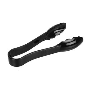 Resistente duro PC utensili da servizio in plastica grande insalata pinza per cucina festa cibo Buffet di plastica nera per servire Clip smerlato - Product Image 1
