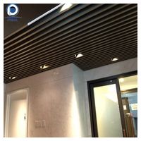 Prix de gros pour artistique panneaux de plafond linéaires en aluminium suspendu faux déflecteur avec latte de mur rideau certifiée CE