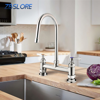 Keran Wastafel Set Keran Dapur Air Krom Keran Wastafel