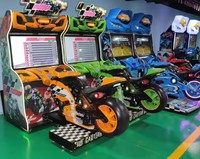 Machine de jeu automatique de course d'arcade de simulateur de GP à monnayeur 2 joueurs