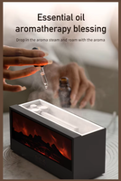 Diffuseur d'aromathérapie de style européen unique, humidificateur ultrasonique à brume froide, imitation cheminée, diffuseur de parfum à flamme
