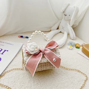 Sac bandoulière mini en peluche pour adulte, motif lapin princesse, avec perles et fleurs, sac à monnaie, sac à main, organisateur quotidien, vente en gros - Product Image 2
