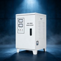 Régulateur de tension automatique CA SVC-10KVA, type servomoteur, monophasé, entrée 140-250V, stabilisateur numérique en cuivre avec affichage pour usage domestique