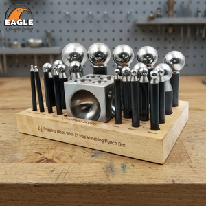 Ensemble de 22 outils de repoussage en acier inoxydable Eagle avec moules pour la fabrication de bijoux (bagues, bracelets, boucles d'oreilles) - Product Image 2