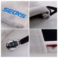 Pochette pour batterie externe portable, sac à cordon en velours anti-rayures, housse de protection souple pour smartphone