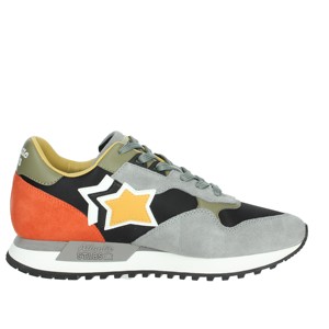 Sneakers basse Drac-01-D06 classica in tomaia in pelle di mucca grigia/nera con soletta in vera pelle morbida e confortevole - Product Image 4