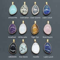 Collier tendance LANGYUE plaqué or avec pendentif en quartz rose naturel taille princesse, pierres de guérison en cristal facetté en forme de goutte d'eau