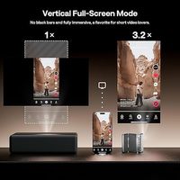 Projecteur de poche mini DLP Aurzen ZIP Gold Tri-Fold portable, mise en miroir d'écran en un clic, projecteur à mise au point sans latence