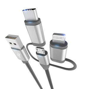 Cable USB 3 en 1 de Carga Rápida, Compatible con USB Tipo-C, <span class=keywords><strong>Cargador</strong></span> de 5V para Teléfono Móvil - Product Image 1