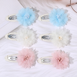 CN 2 Piezas Mini Horquillas Florales <span class=keywords><strong>con</strong></span> Resorte, Flores Artificiales en Tonos Pastel, Pinzas para el Cabello <span class=keywords><strong>con</strong></span> Broche, Accesorios para Niñas y Bodas - Product Image 2