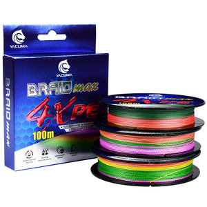 Ligne <span class=keywords><strong>de</strong></span> pêche YACUMA Premium 100M 4X multicolores tressée flottante haute résistance résistante à l'usure pour rivière, lac, ruisseau, océan - Product Image 2