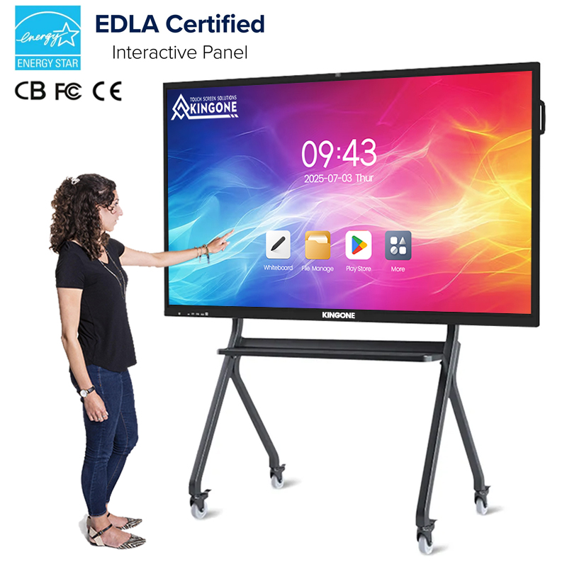 KINGONE OEM ODM 4K ЖК-дисплей 65 75 86 100 110 дюймов ТВ Интерактивная плоская панель цифровая доска сенсорный экран Смарт-плата
