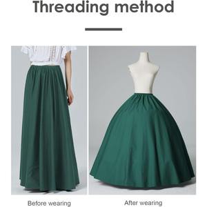 Abito da sposa Vintage <span class=keywords><strong>sottogonna</strong></span> sottoveste con volant Rockabilly a-line lungo nero bianco rosso 5 strati 4 cerchi - Product Image 5