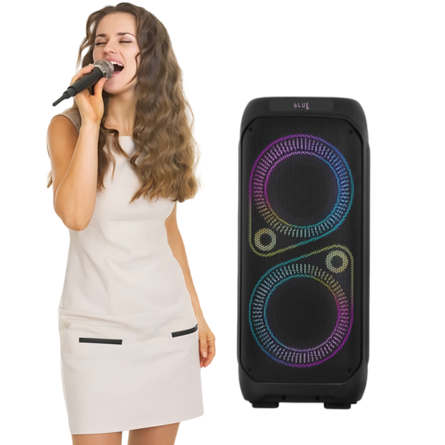 New DM-8-P2835C 8 Inch *2 Portable BT PA Speaker