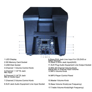 2000W 10 "hoạt động loa siêu trầm âm thanh chuyên nghiệp karaoke cột DJ âm thanh hộp pa Hệ thống loa với BT FM Đảng LED bocina mệnh - Product Image 6