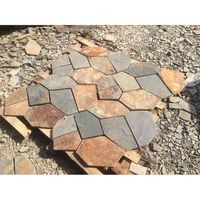 Dalles de pavé en ardoise naturelle à mailles, design moderne, pour extérieur, revêtement mural, pavés, carreaux, escaliers, vente en gros pour hôtels