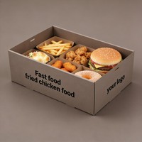 Boîte à plateaux en carton ondulé de grande taille, boîte de livraison de traiteur personnalisée pour les fêtes, boîte pliante pour la vente à emporter, emballage alimentaire pour les produits de boulangerie, les fruits et les aliments