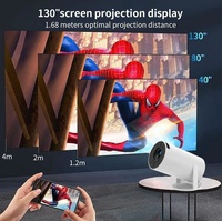 Projecteur portable HY300 PRO, best-seller, LED laser LCD WiFi Android 11 720P, home cinéma, présentations de bureau, 3D, 160 lumens