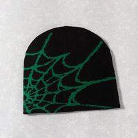 Gorro de Punto Y2k para Hombre con Diseño de Telaraña, Moderno, Cortavientos, para Fiestas Callejeras, Cálido para Esquiar, para Hombre y Mujer