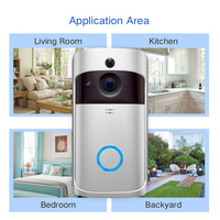 Bel pintu masuk otomatis, BS-M07W Sensor gerakan inframerah nirkabel kualitas tinggi 720P 1080P HD