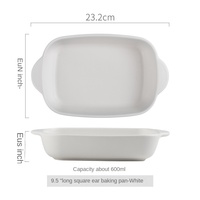Plaque de cuisson en céramique au design nordique moderne pour four et micro-ondes à usage domestique pour plats et assiettes à riz