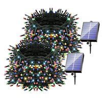 Guirlandes lumineuses solaires LED étanches pour extérieur, lumières féériques pour Noël, Halloween, jardin, patio, mariage, fête, festival, décoration