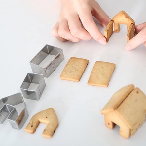 Acier inoxydable 3 pcs/set Mini Noël Gingerbread House Cookie Cutter Biscuit Moules - Product Image 3
