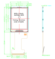 QVGA 2.4 pouces écran LCD 240*320 résolution LCD couleur avec Module d'affichage à cristaux liquides ILI9341 IC TFT