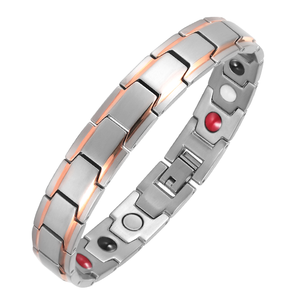 Bracelets magnétiques en acier inoxydable 316 pour femmes et hommes, plaqués or PVD, soins de santé, thérapie énergétique, test de pulvérisation de sel REACH réussi - Product Image 4