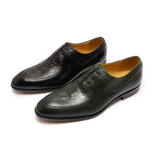 Chaussures Oxford pour hommes de haute qualité, fabriquées à la main en Italie, en cuir véritable - Product Image 1