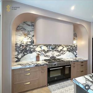 خزانات رخامية فاخرة من كالاكاتا الكمان من الحجر الطبيعي قابلة للتخصيص لتزيين المطبخ الداخلي للفيلات - Product Image 6