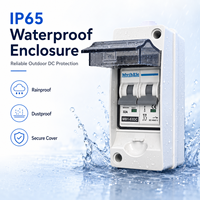 Boîte de distribution solaire photovoltaïque étanche IP65 avec disjoncteur DC 2P 32A 600V et couvercle transparent