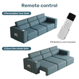 Canapé inclinable électrique 3 places modulaire avec recharge sans fil, canapé inclinable pour salon, home cinéma - Product Image 3