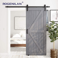 Porte coulissante en aluminium blanc Rogenilan OEM ODM, porte coulissante en métal avec verre trempé, portes intérieures avec rail
